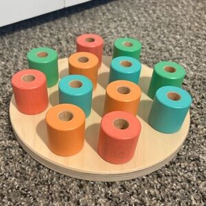 LOVEVERY Wooden Stacking Pegboard